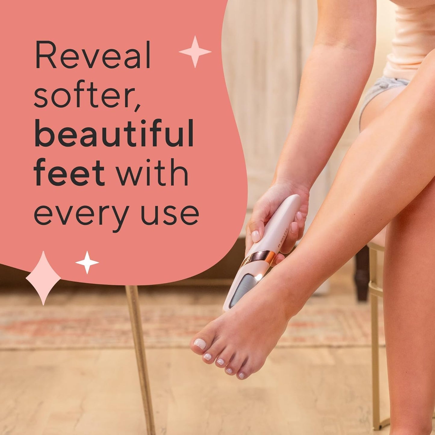 Professional Callus Filer and Foot Scrubber Kit for Silky Smooth Feet - Pedicure Machine with Dead Skin Remover, Includes Pedicure Tools for Women