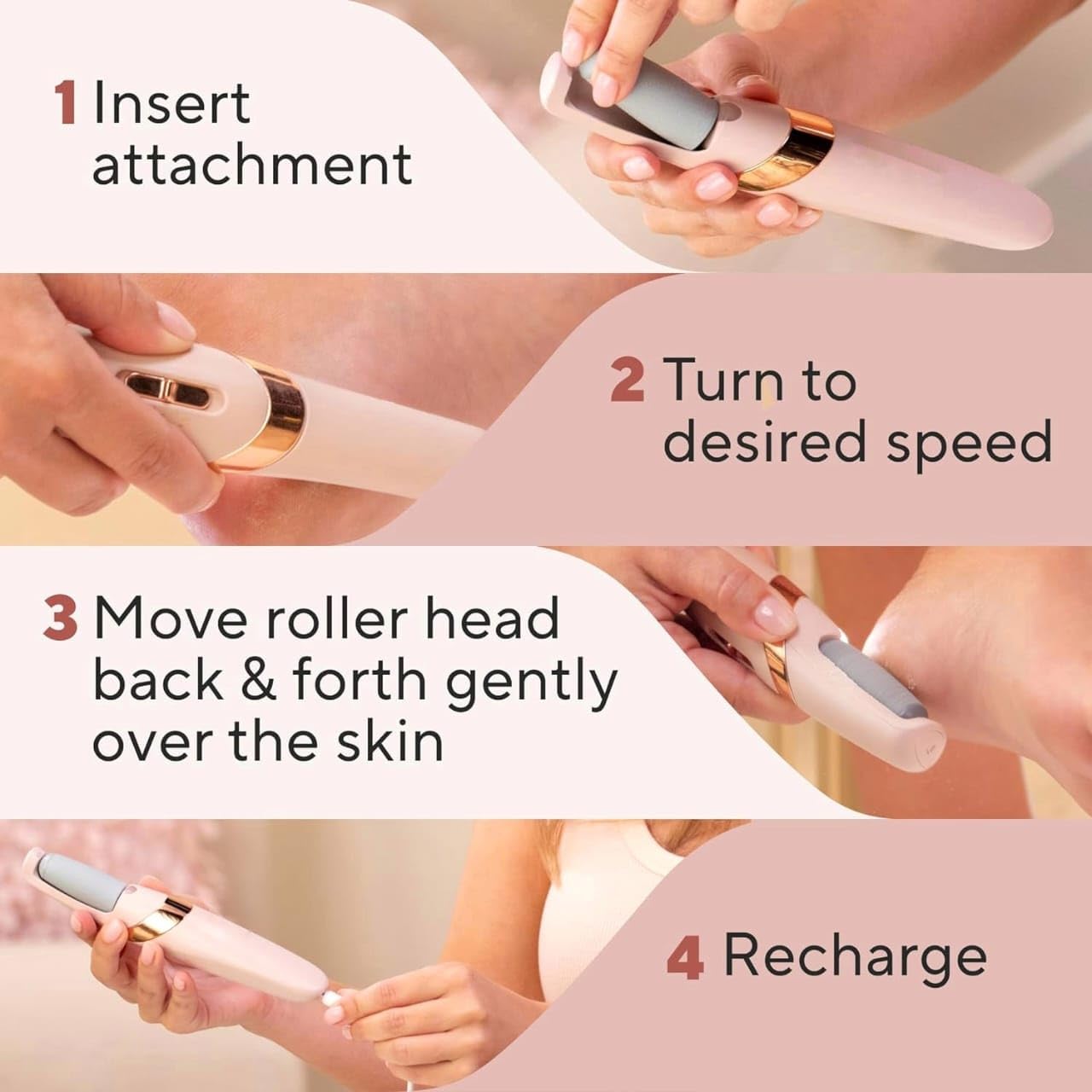 Professional Callus Filer and Foot Scrubber Kit for Silky Smooth Feet - Pedicure Machine with Dead Skin Remover, Includes Pedicure Tools for Women