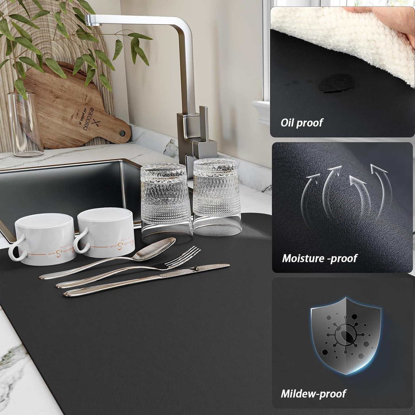 Kitchen Quick-Drying Mat- Lightweight & Washable
