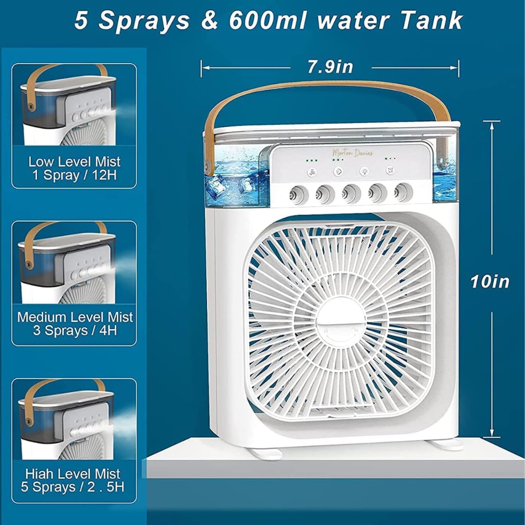 Multifunction Mist Air Cooler -USB Electric Portable Fan Air Conditioner Humidifier