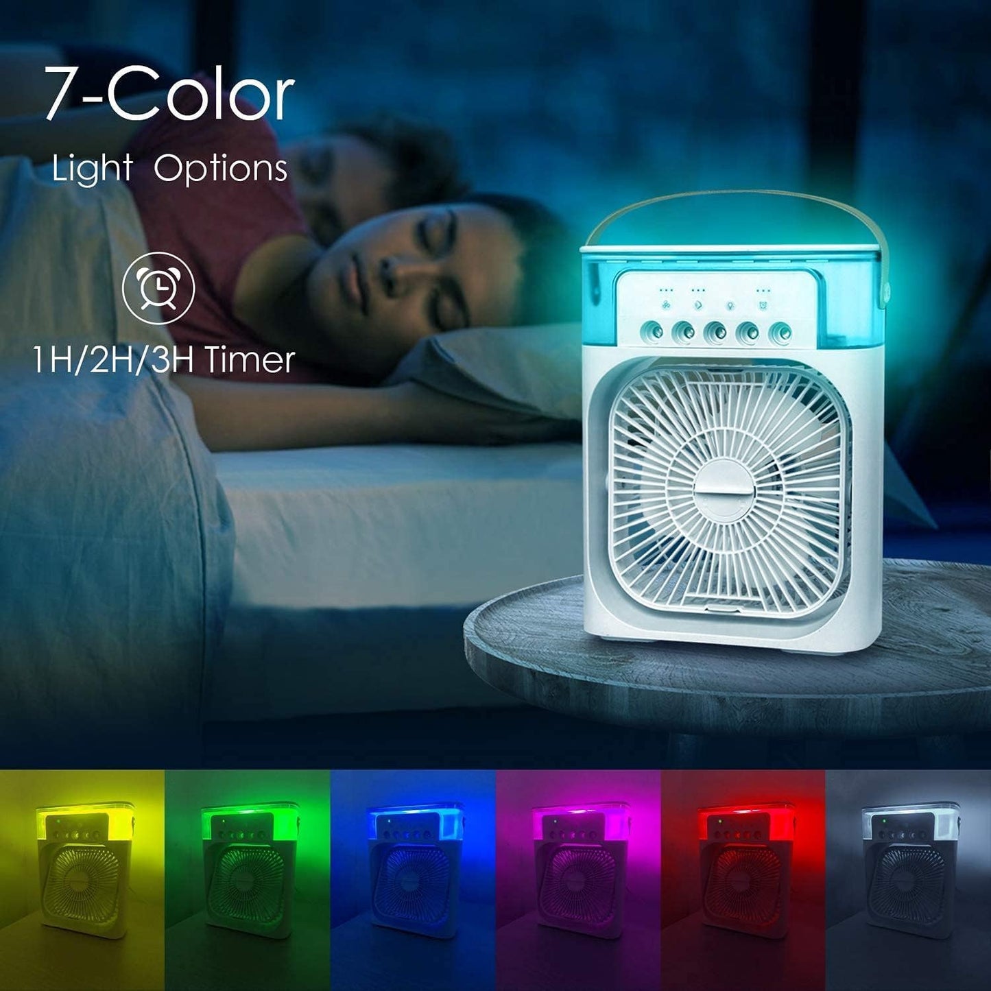 Multifunction Mist Air Cooler -USB Electric Portable Fan Air Conditioner Humidifier