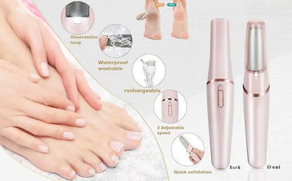 Professional Callus Filer and Foot Scrubber Kit for Silky Smooth Feet -Includes Pedicure Tools for Women