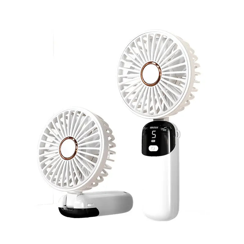 Portable Handheld, Battery Operated Fan with LED Display