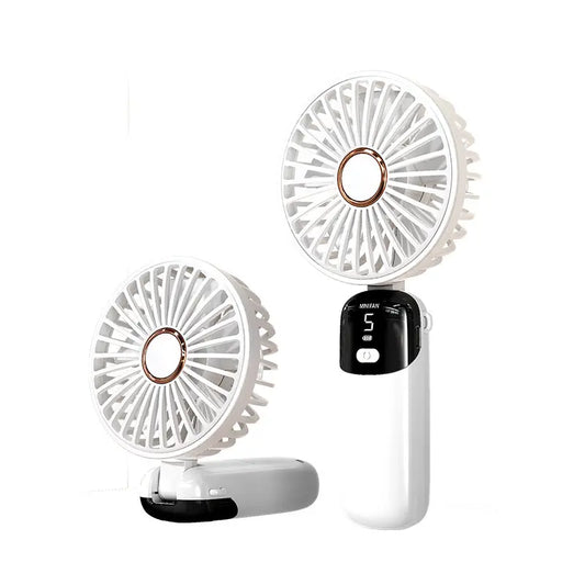 Portable Handheld, Battery Operated Fan with LED Display