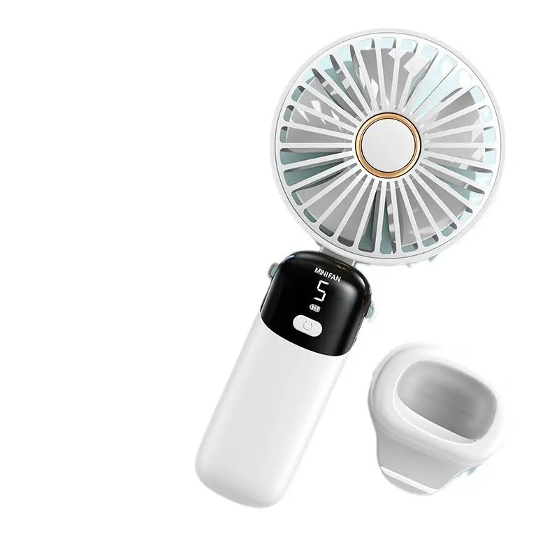 Portable Handheld, Battery Operated Fan with LED Display