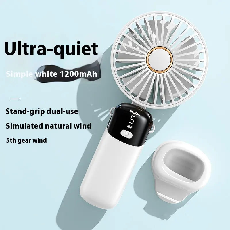 Portable Handheld, Battery Operated Fan with LED Display