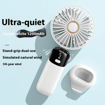 Portable Handheld, Battery Operated Fan with LED Display